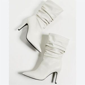 Jeffrey Campbell Guillo Boot in White Patent